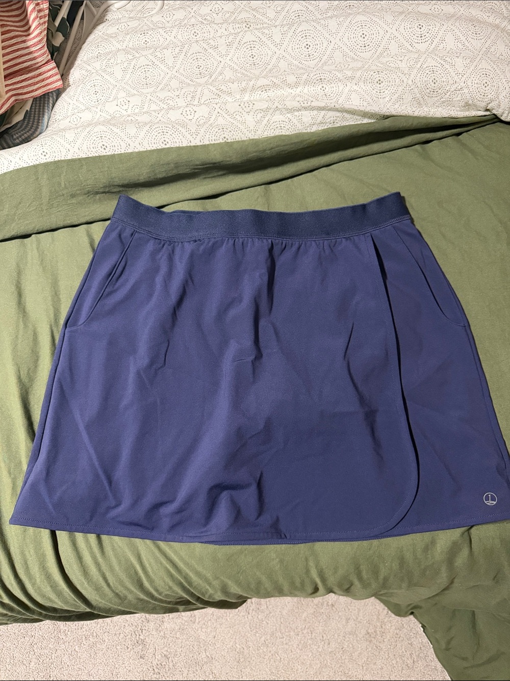 Lole Navy Blue Circle Skirt with Stretch Waistband